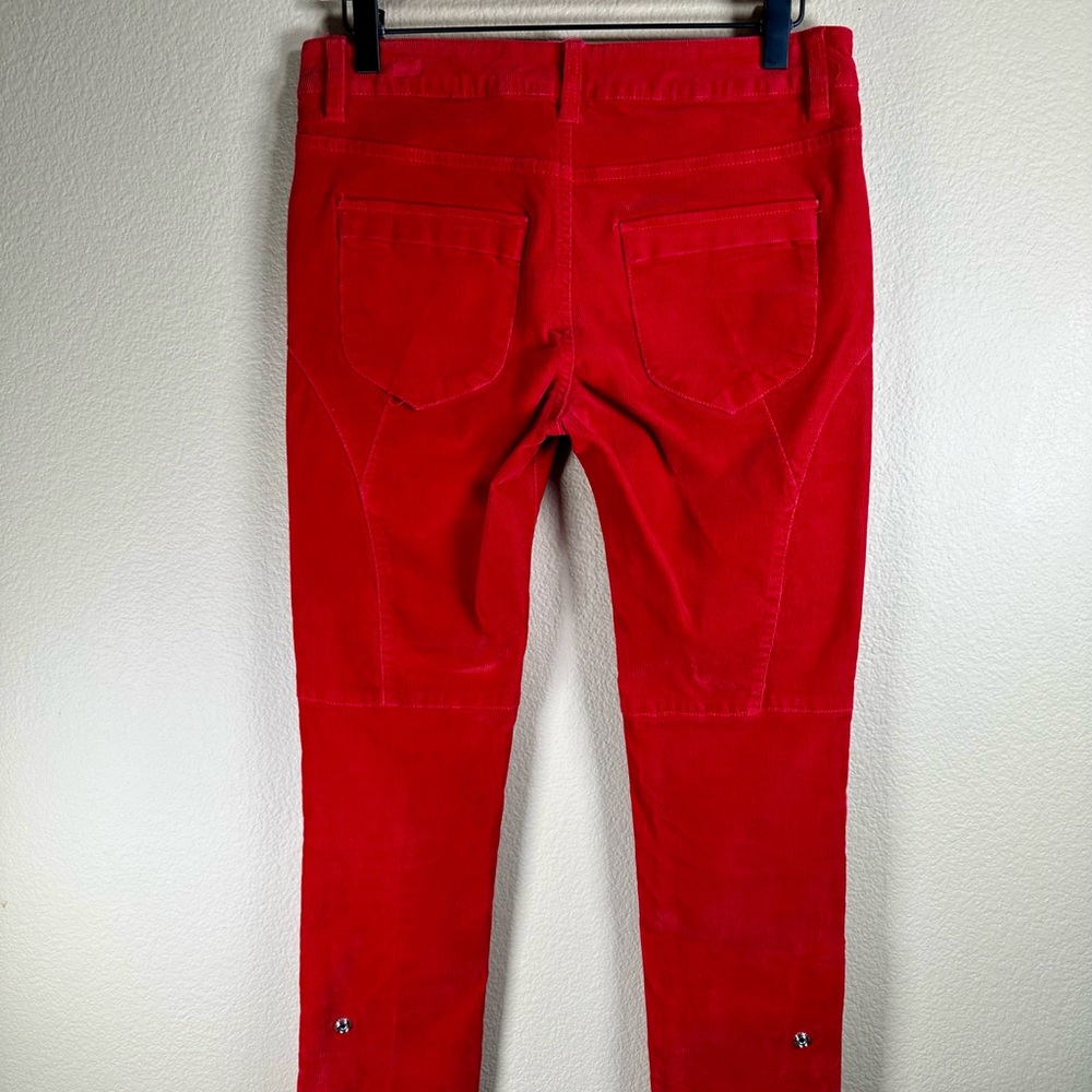 Zadig & Voltaire Women’s Evron Velours Red Corduroy Pants - Picture 6 of 10